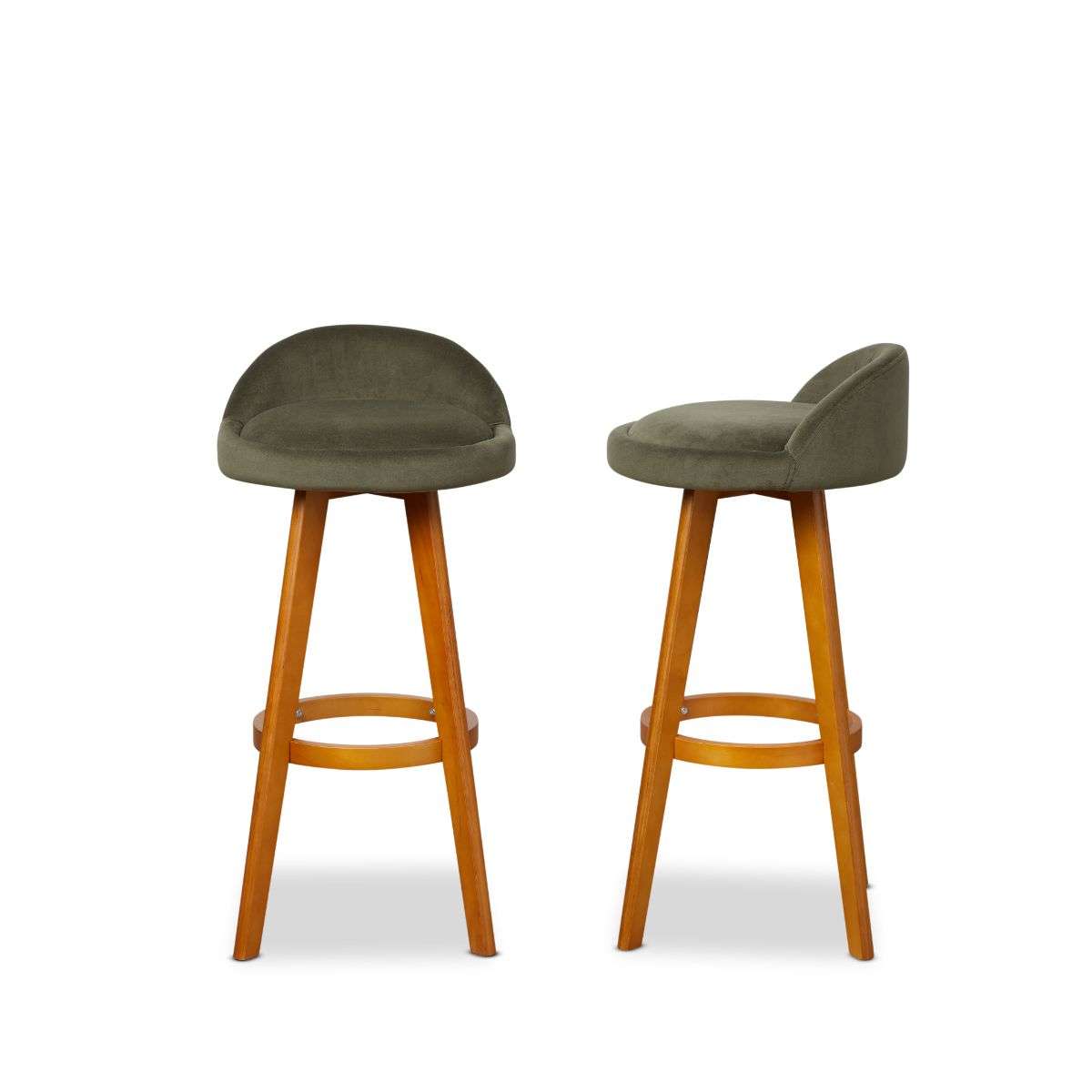 Jamie Bar Stool - Set of 2 - Olive Green