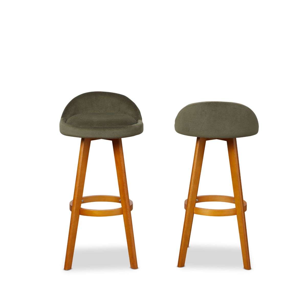 Jamie Bar Stool - Set of 2 - Olive Green