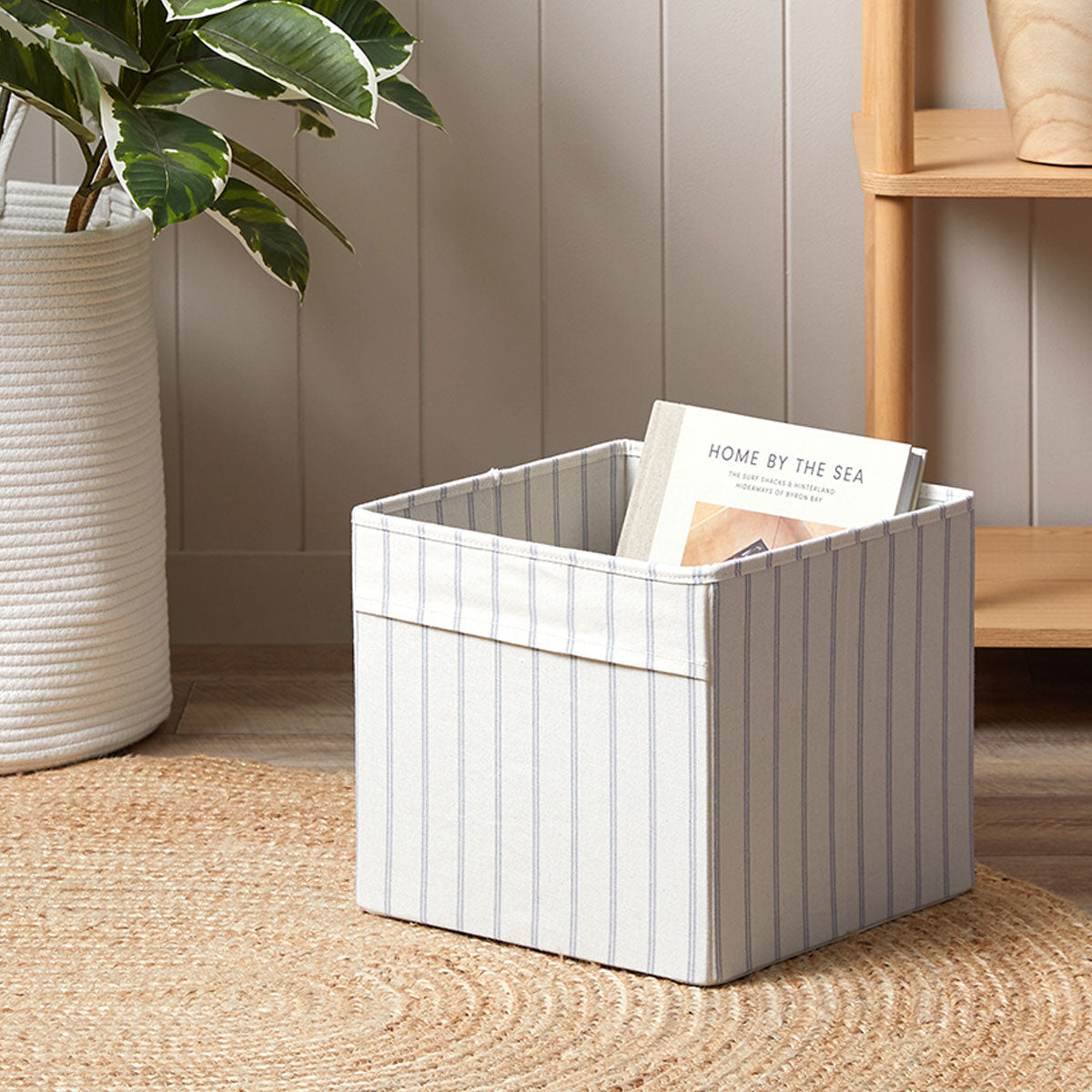 Byron Stripe Cube Basket