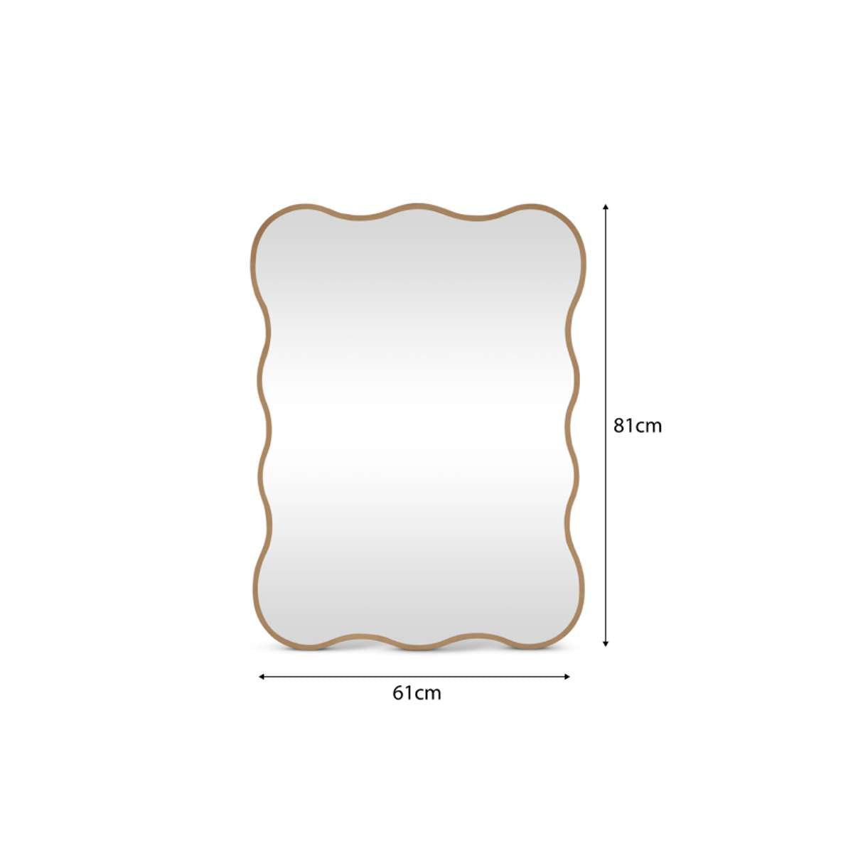 Wavey Mirror - Gold