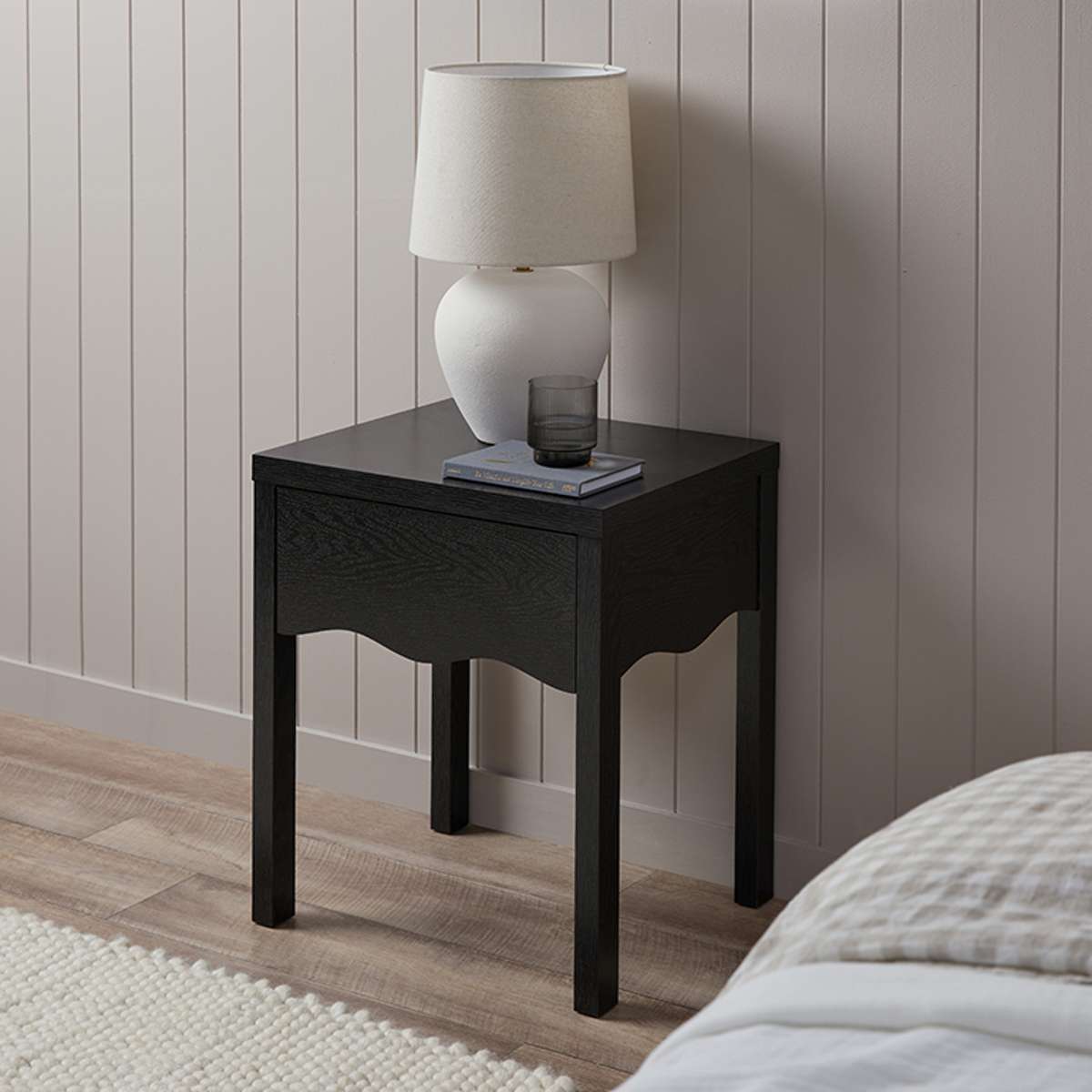 Malena Bedside Table - Black