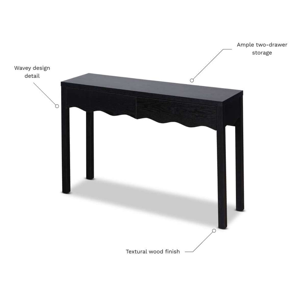 Malena Console Table - Black