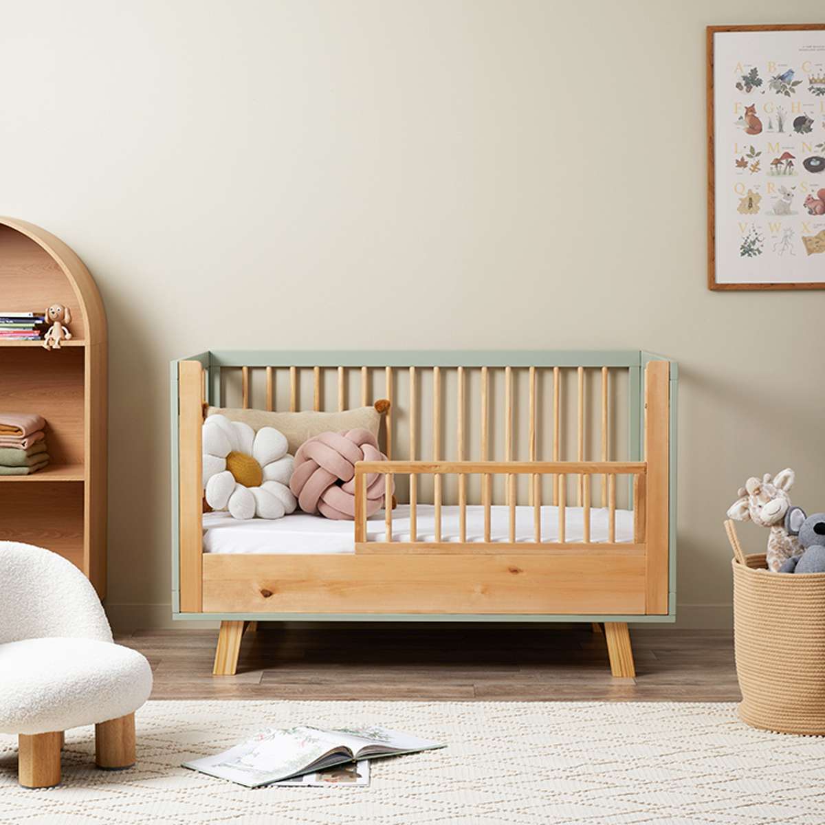 Aspen Sage/Natural 3-in-1 Cot Conversion Bundle