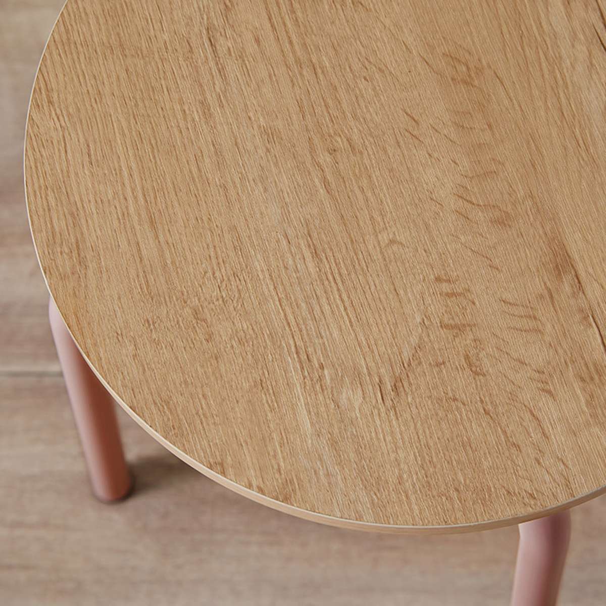 Mocka Junior Metal Desk and Stool - Pink