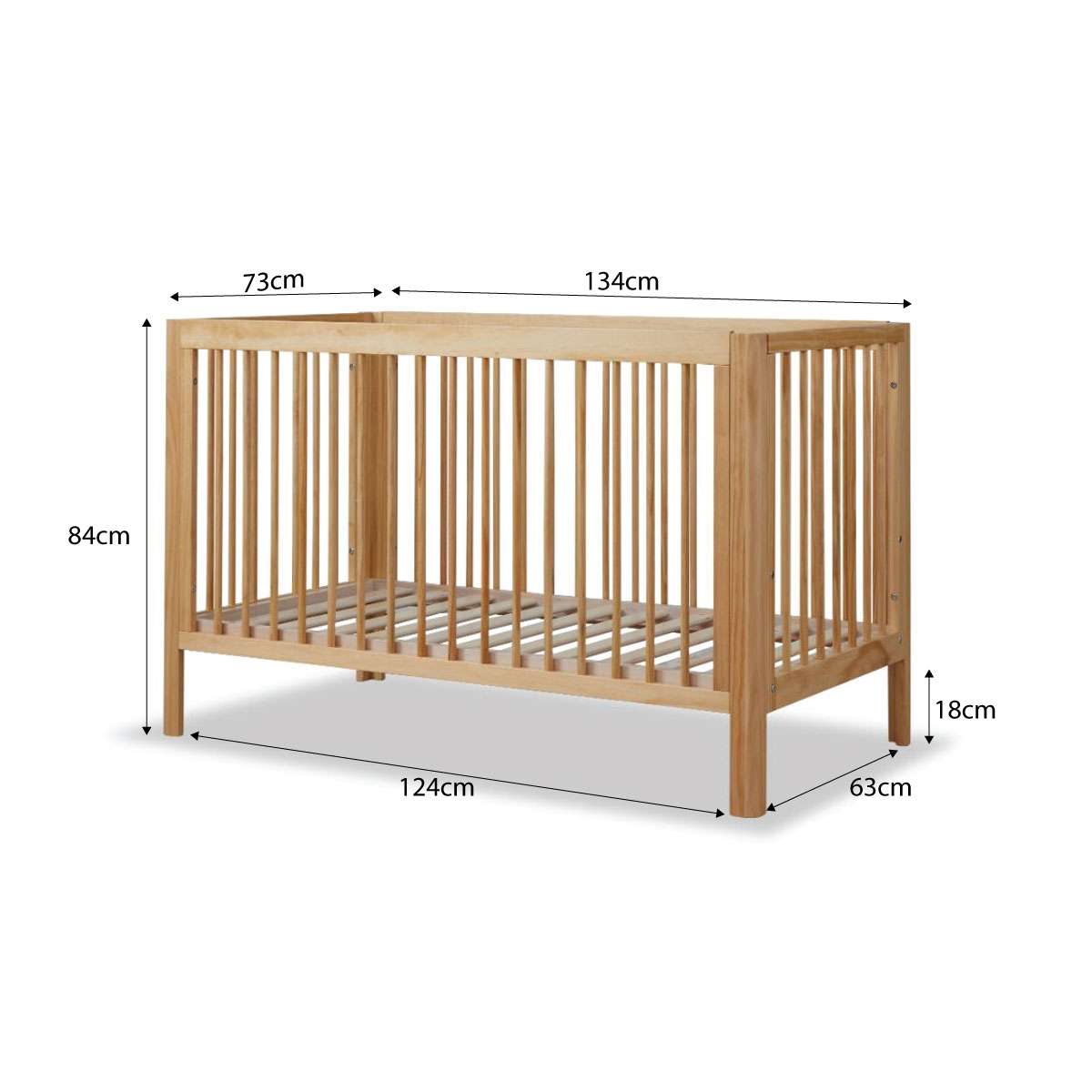 Octavia Coastal Cot - Natural