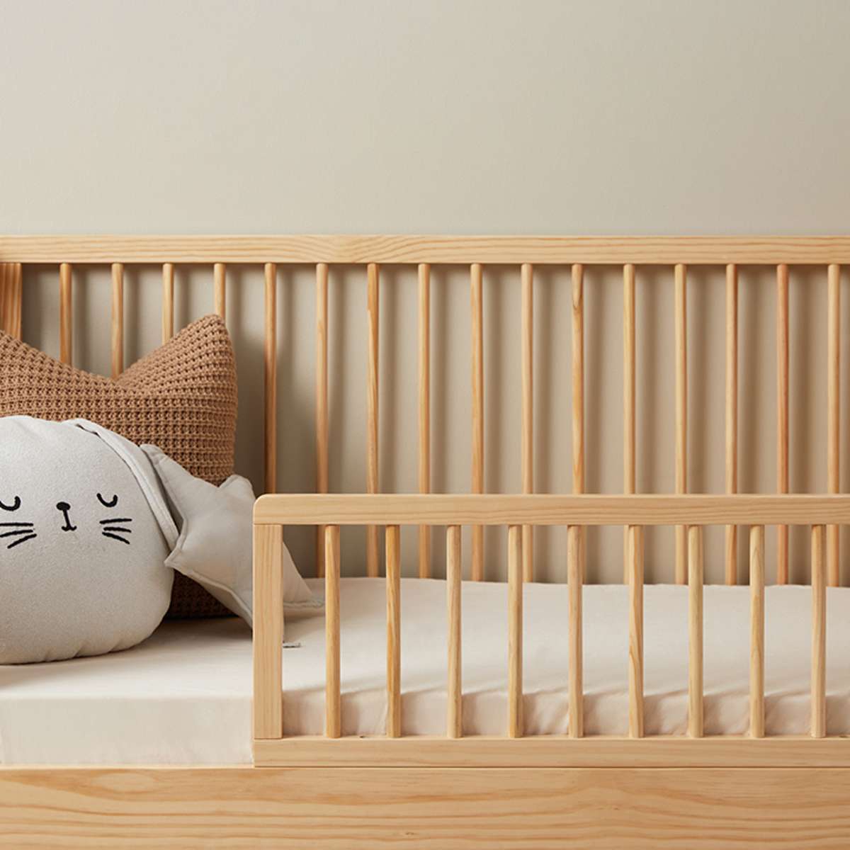 Octavia Cot Toddler Bed Half Frame - Natural