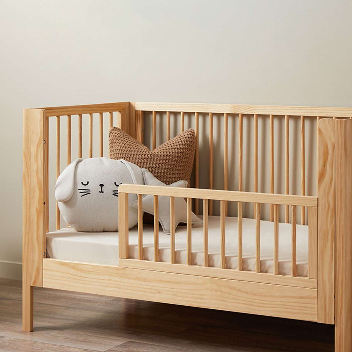 Octavia Cot Toddler Bed Half Frame - Natural
