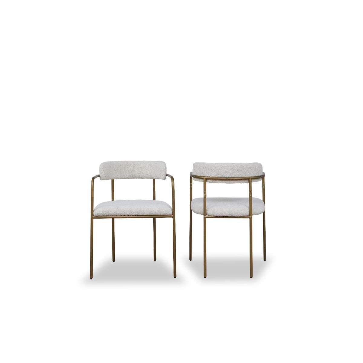 Celine Dining Chair - Set of 2 - Cream Boucle