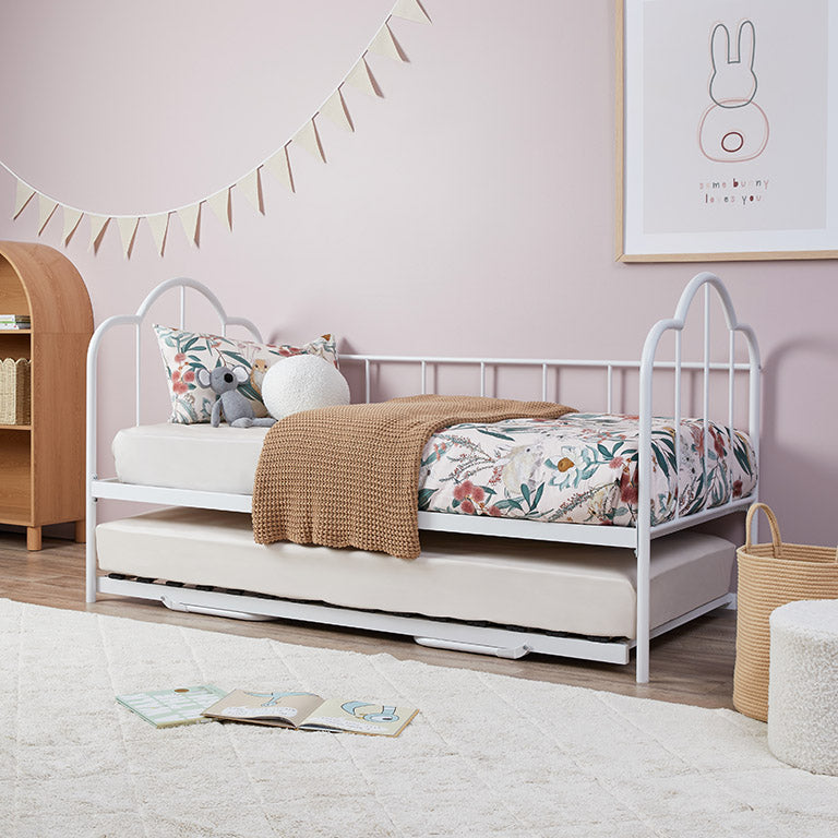 Dixie Day Bed with Tundle - White