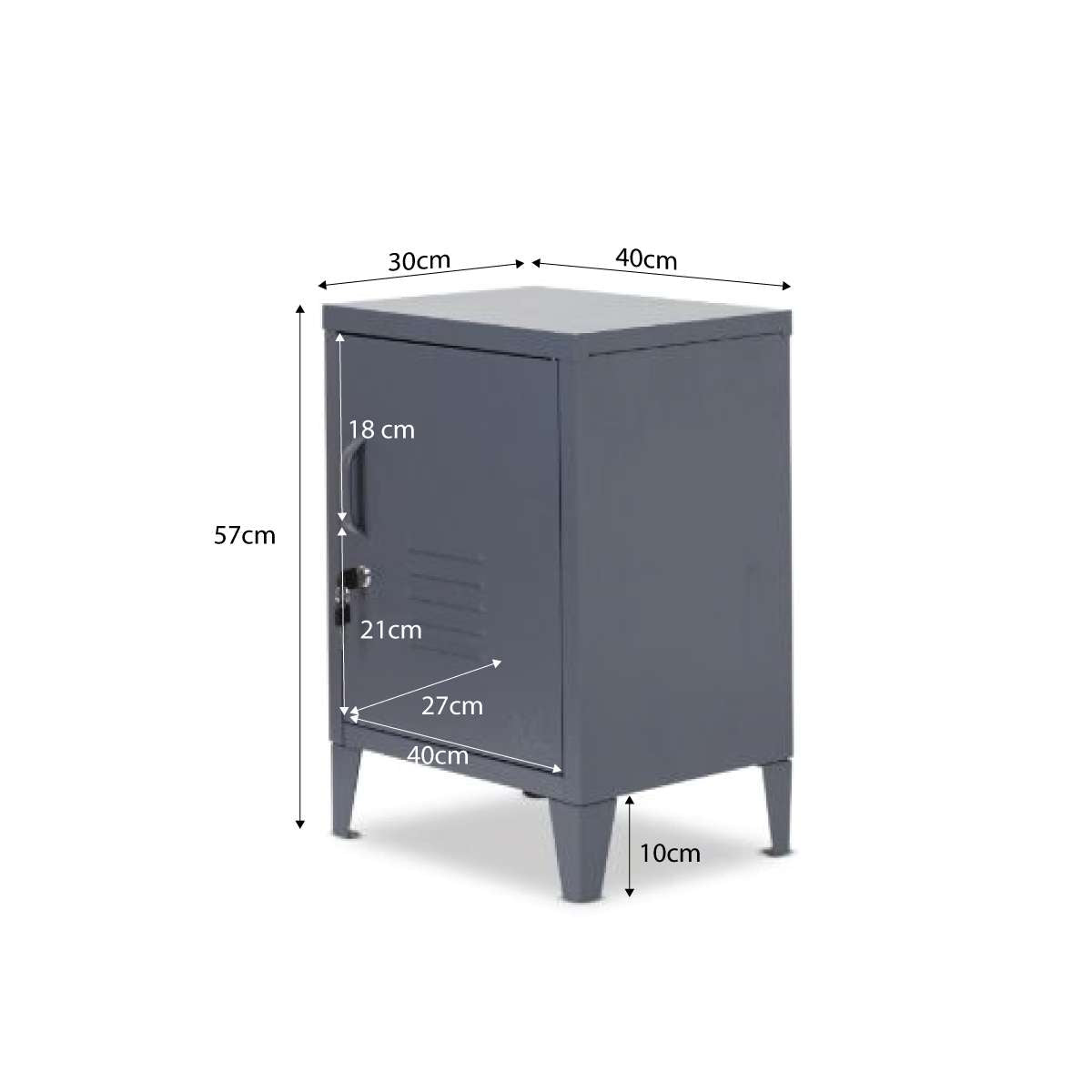 Mocka Original Locker Bedside - Steele