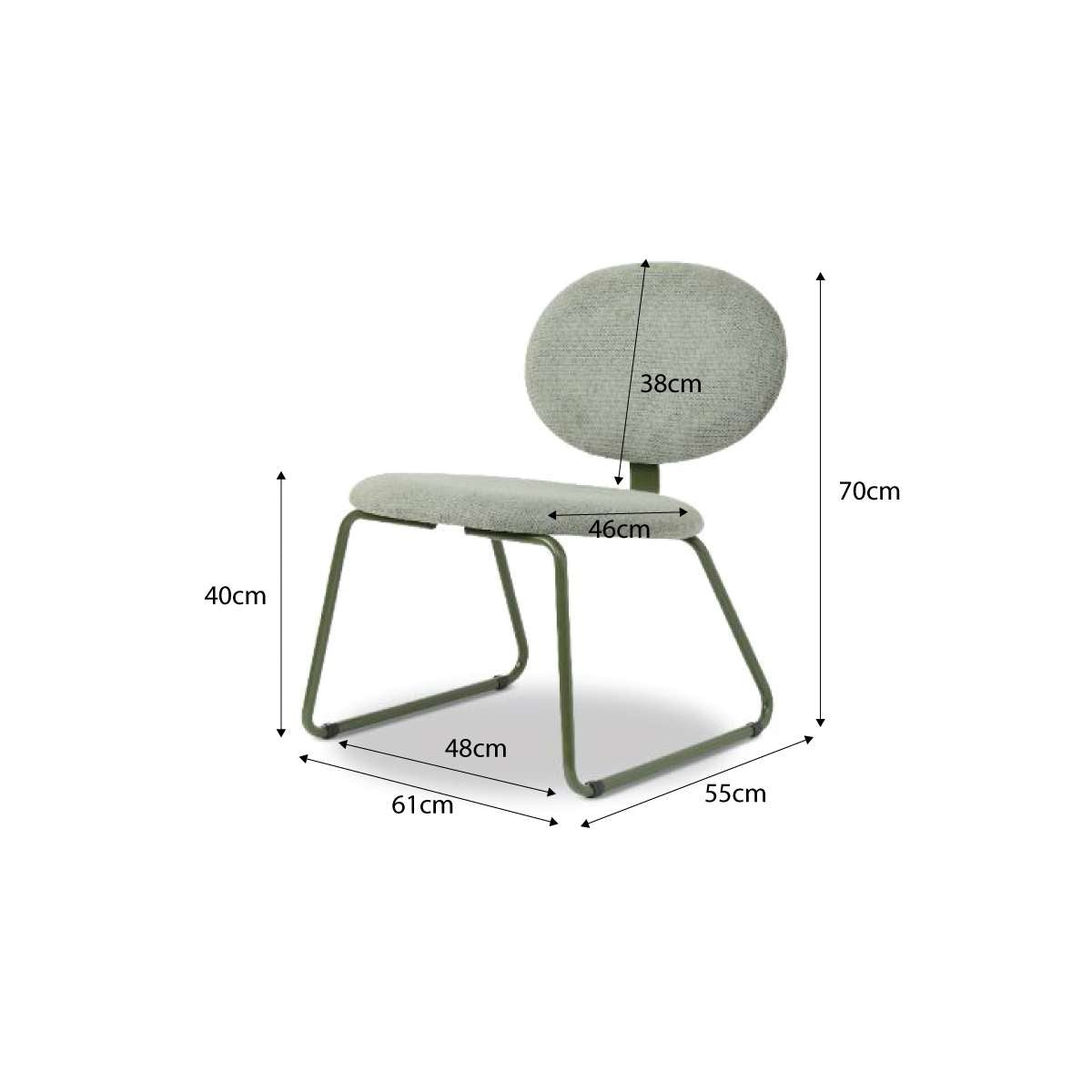 Charley Easy Chair - Green/Khaki