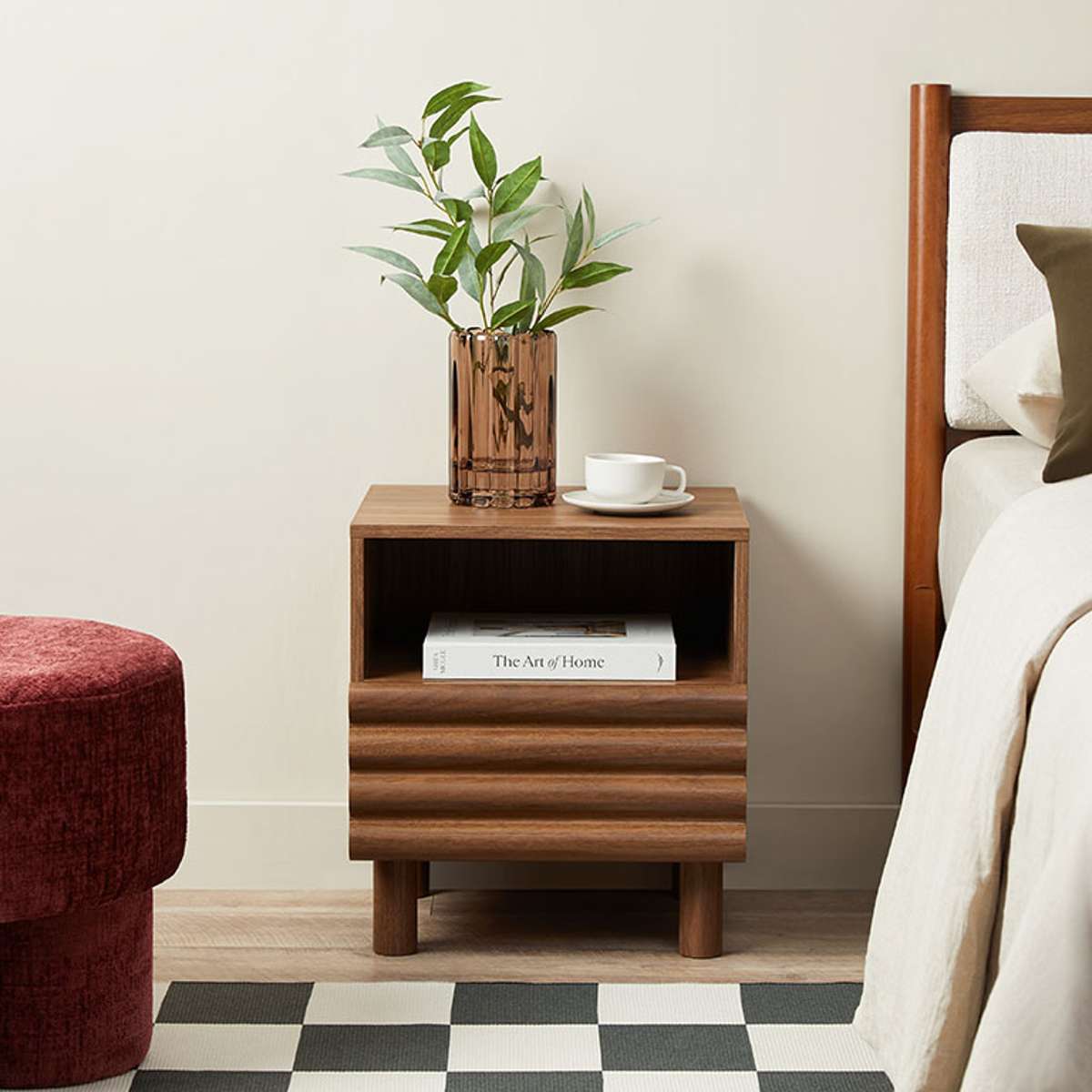 Kobie Checkerboard Rug - Khaki