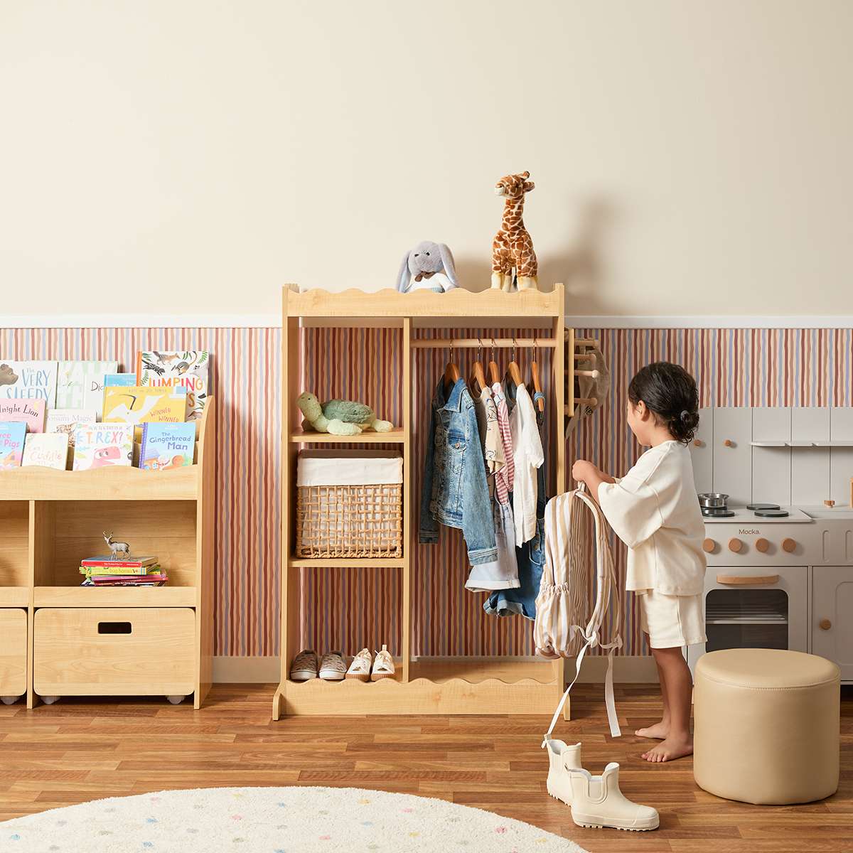 The Play and Pack Up Bundle - Theo Wardrobe and Zoo Toy Storage