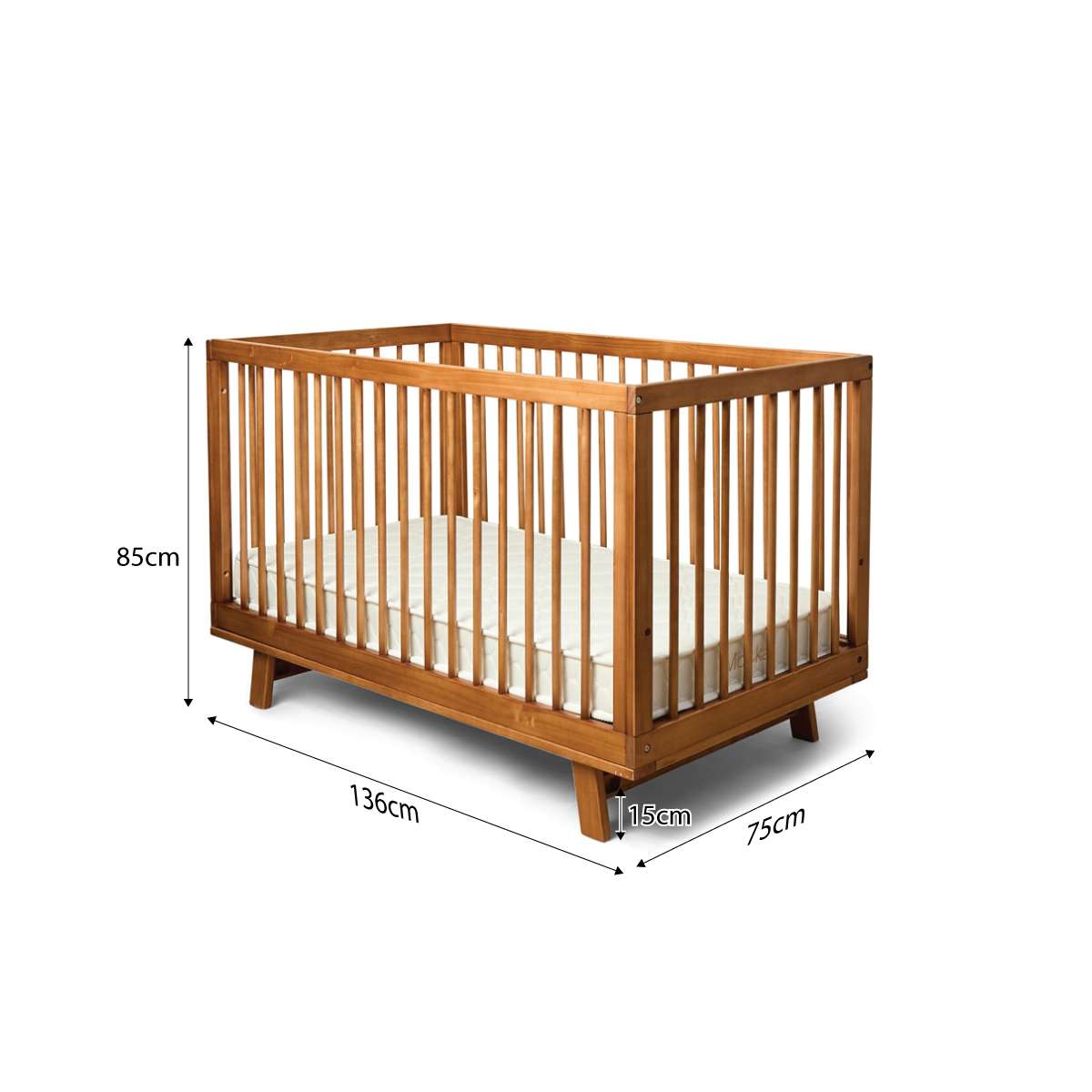 Aspen Classic Cot - Hazelnut