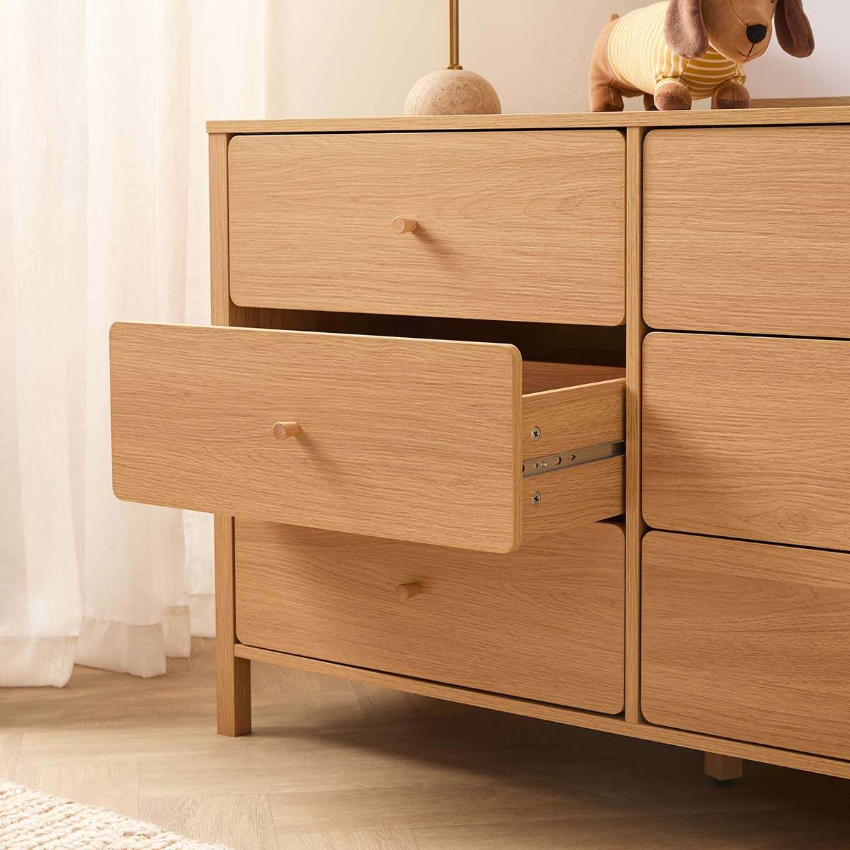 Ollie Six Drawer - Natural