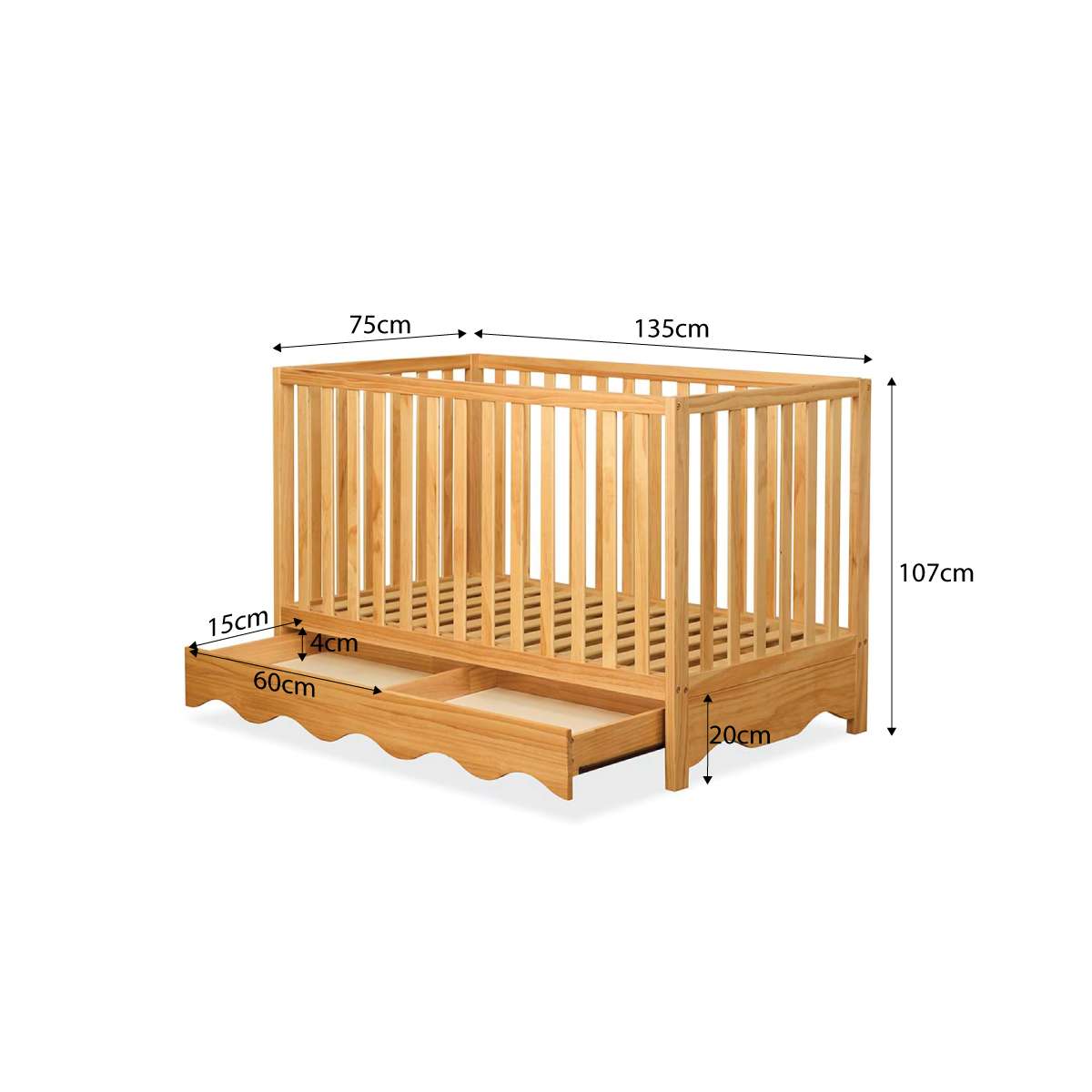Malena Cot - Natural