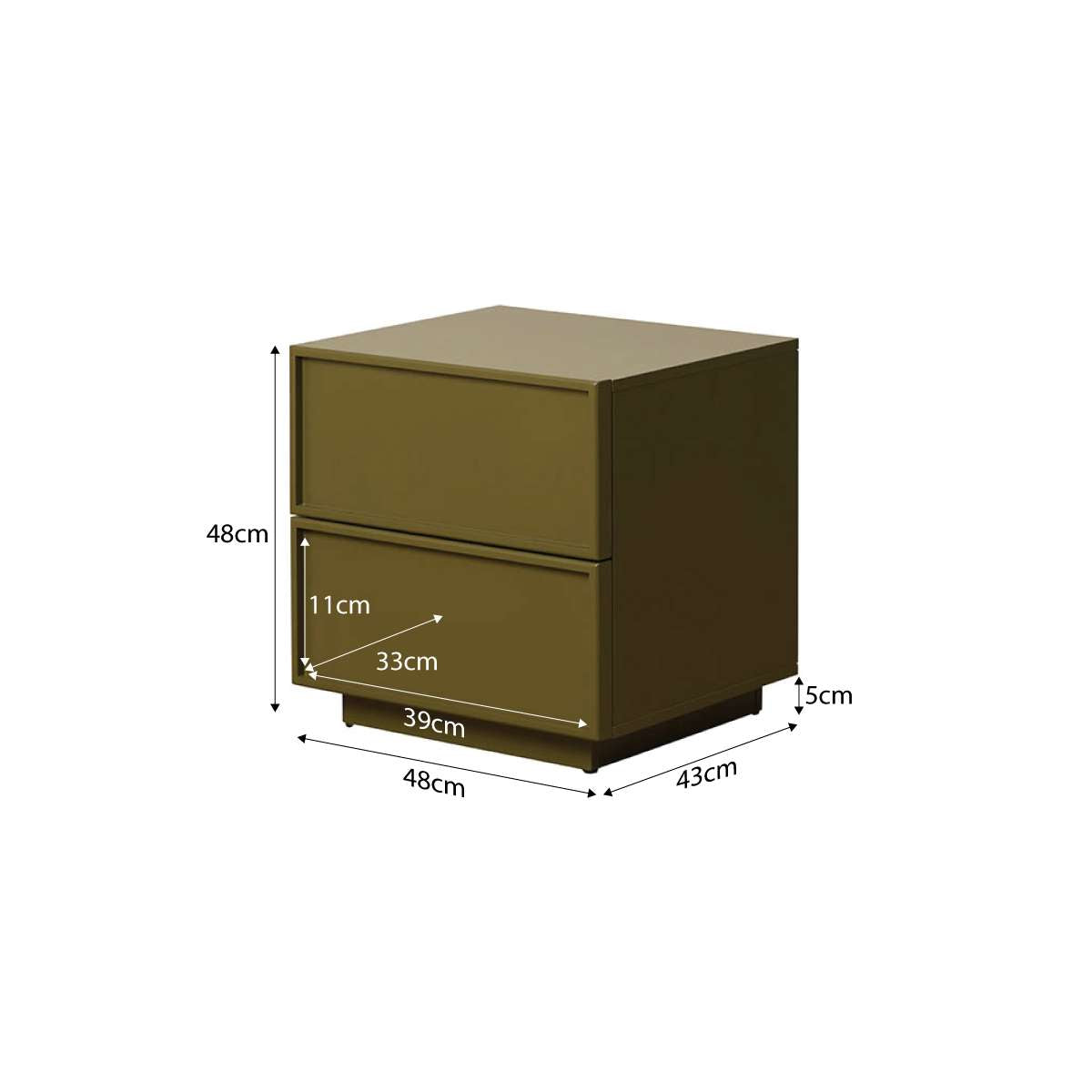 Osaka Bedside Table - Olive