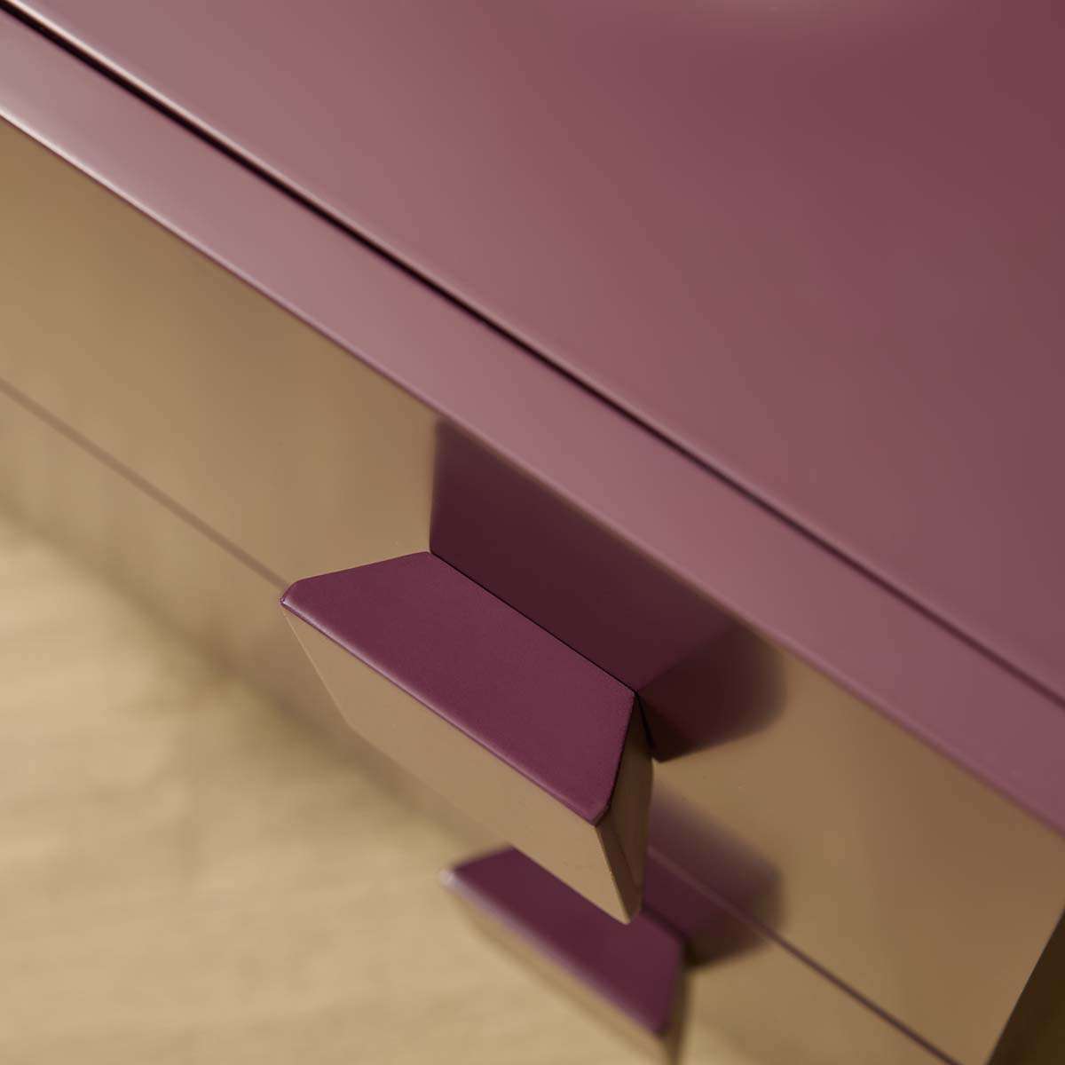 Kei Bedside Table - Plum