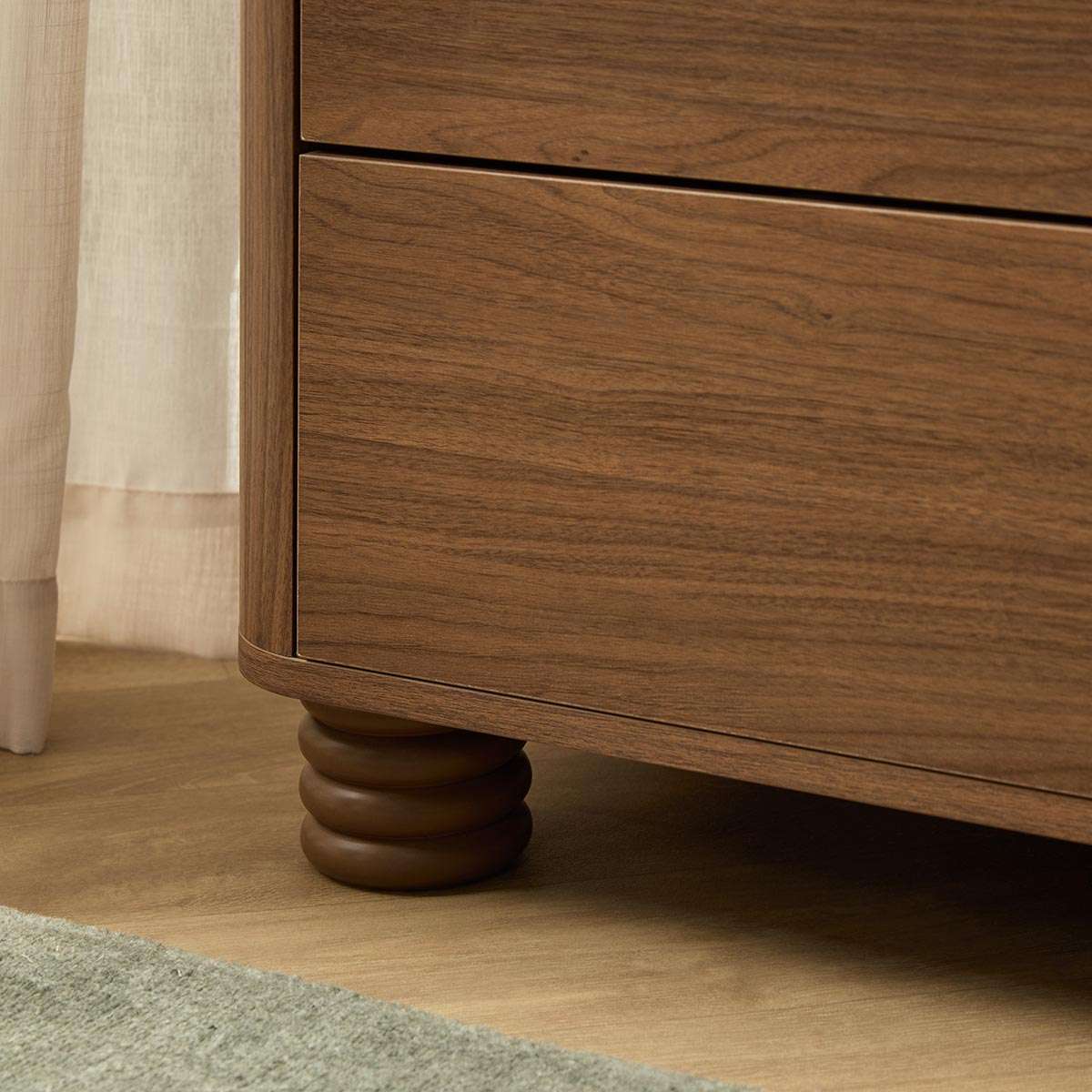 Ziggy Bedside Table - Walnut