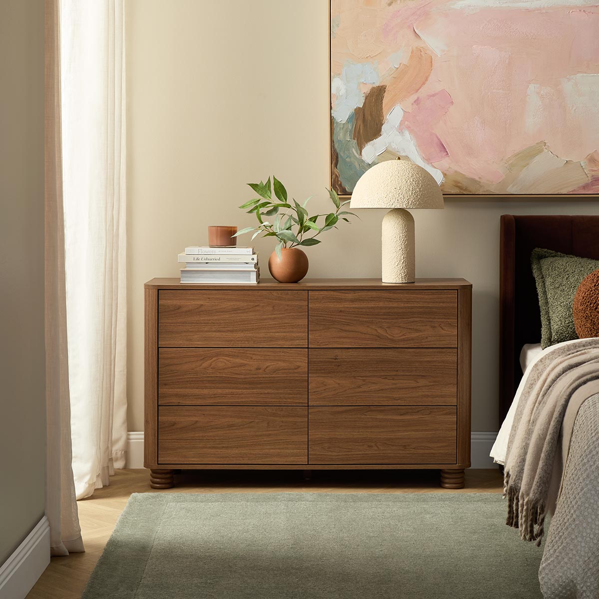 Ziggy Six Drawers - Walnut