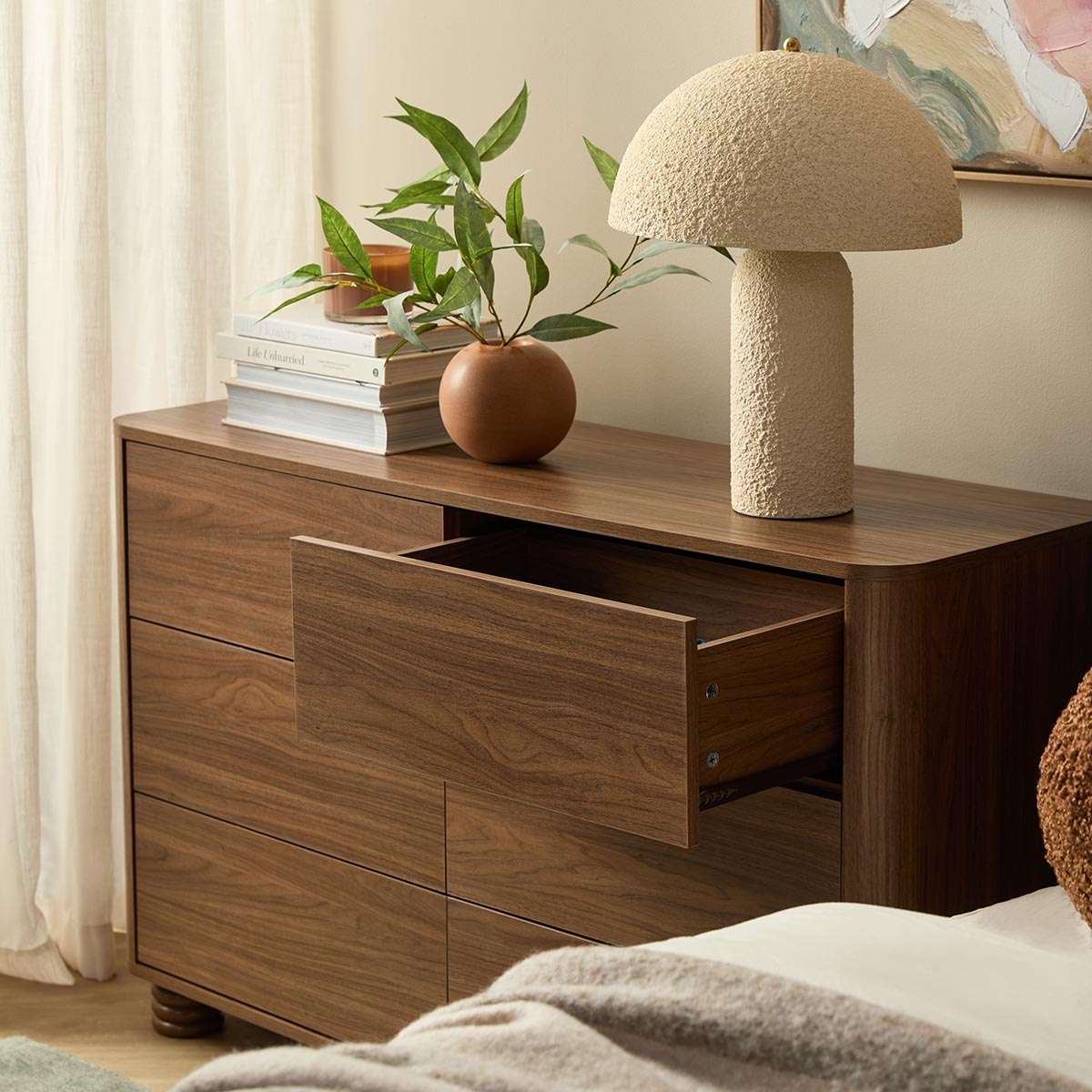 Ziggy Six Drawers - Walnut