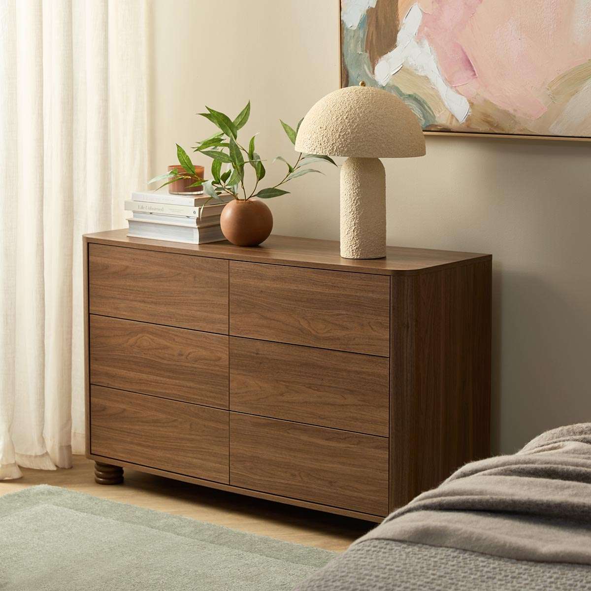 Ziggy Six Drawers - Walnut