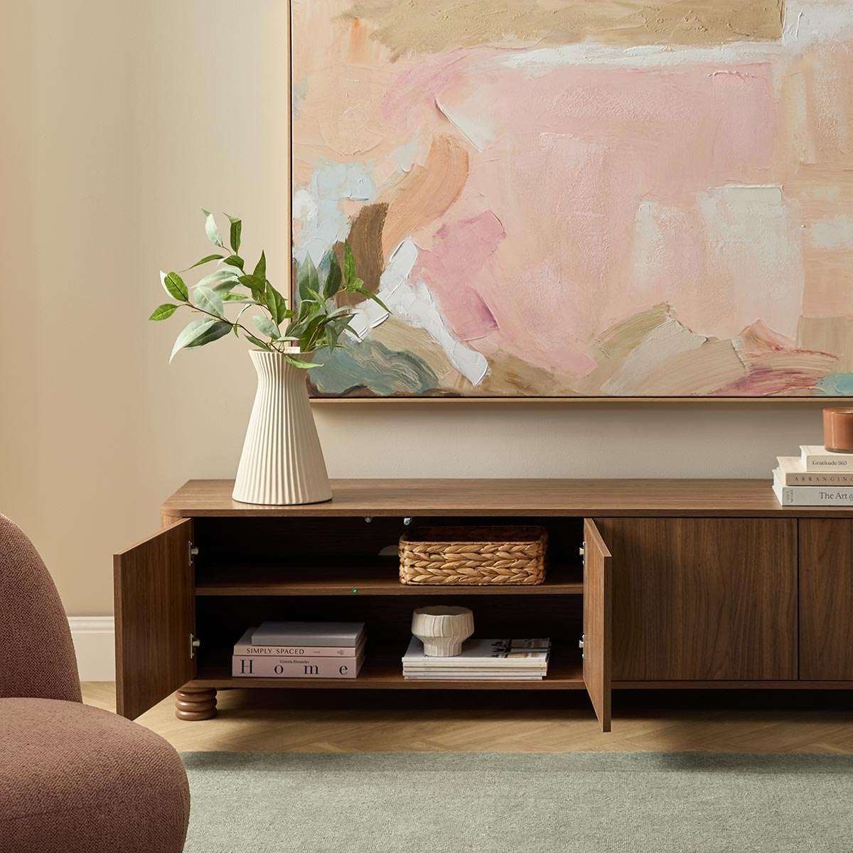 Ziggy Entertainment Unit - Walnut