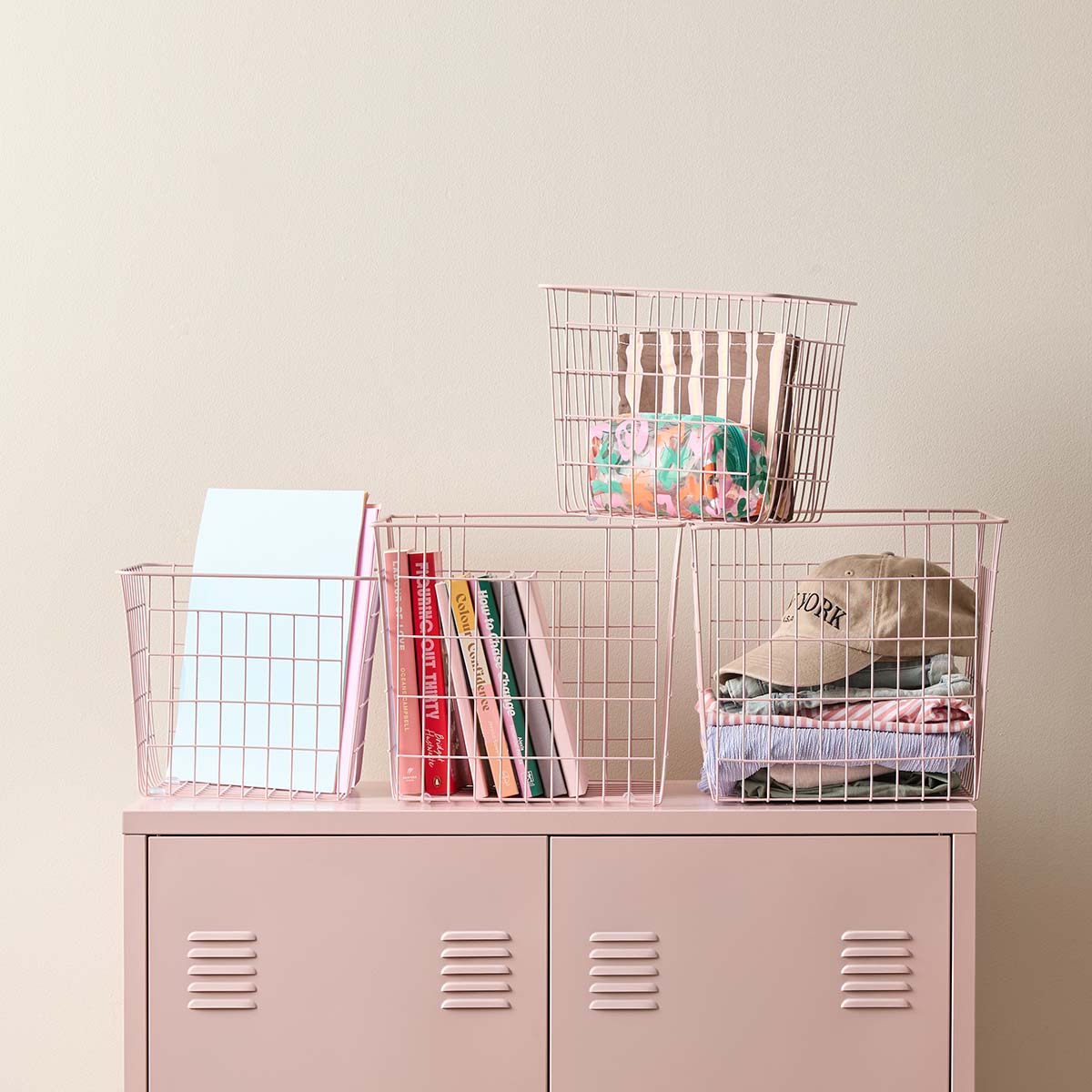 Mocka Original Baskets - Set of 4 - Pink