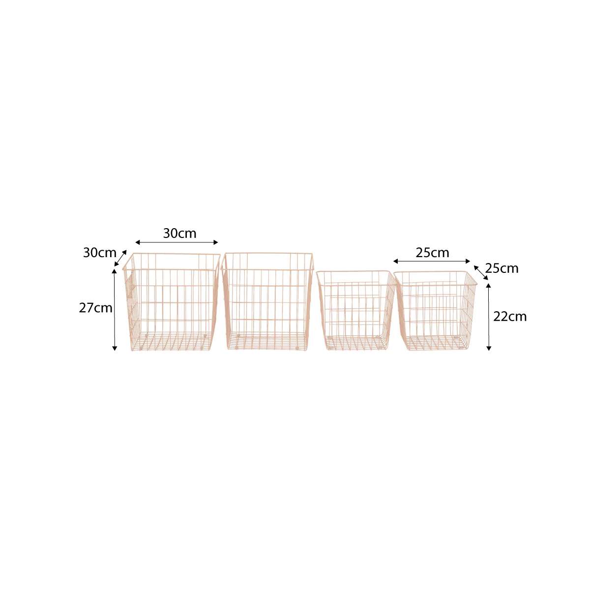 Mocka Original Baskets - Set of 4 - Pink