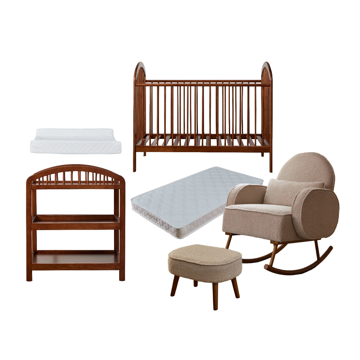 Archie Hazelnut Six Piece Nursery Set
